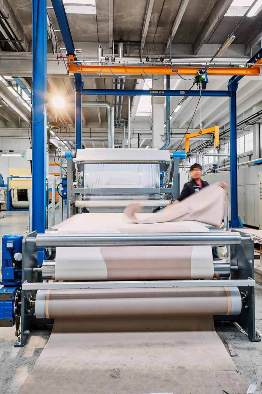 fotografo macchine industriali impianti lavorazione pelle sintex
